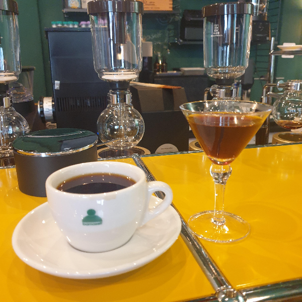 바마셀, 남영역 에스프레소 바에서 즐기는 에스프레소와 샤케라또_두 잔의 사이펀