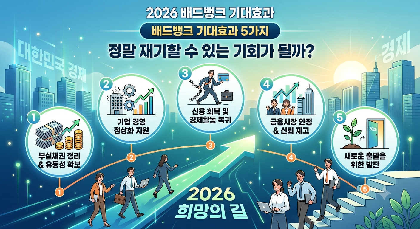 배드뱅크 기대효과 5가지, 정말 재기할 수 있는 기회가 될까?(2026)