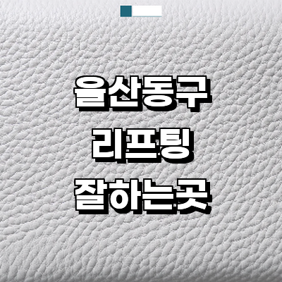 울산 동구 리프팅 병원