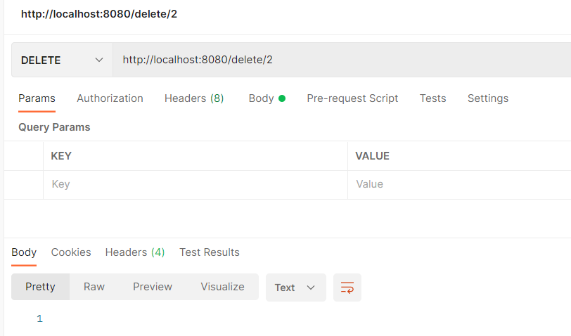 deletemapping by postman