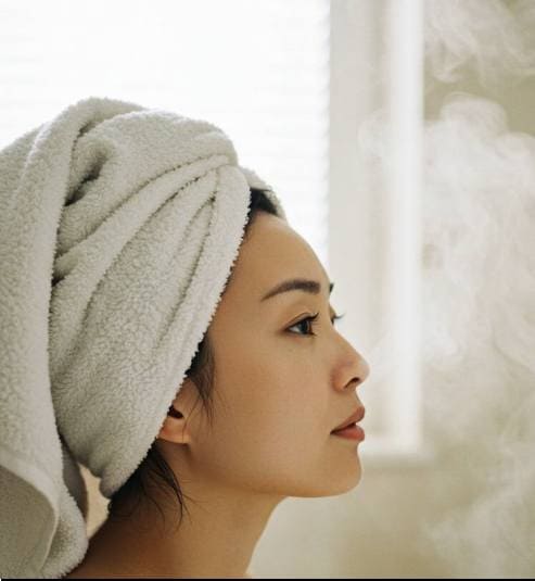 한쪽 코 막힘 해결하는 방법, 따뜻한 증기 흡입