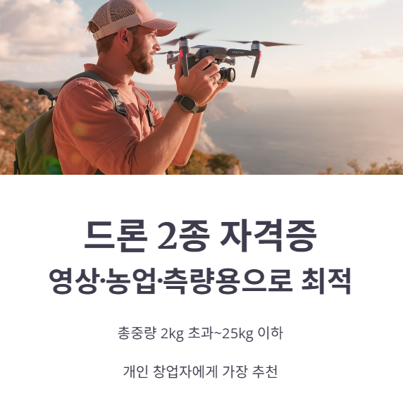 드론 2종 자격증: 영상 촬영&middot;농업&middot;측량용으로 적합