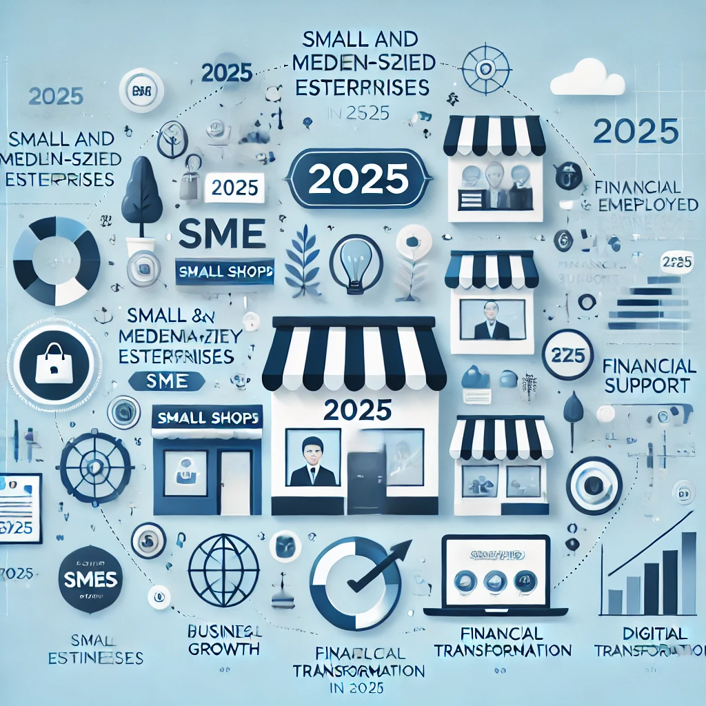 2025 소상공인 정부지원에 대한 이미지를 일러스트화 함