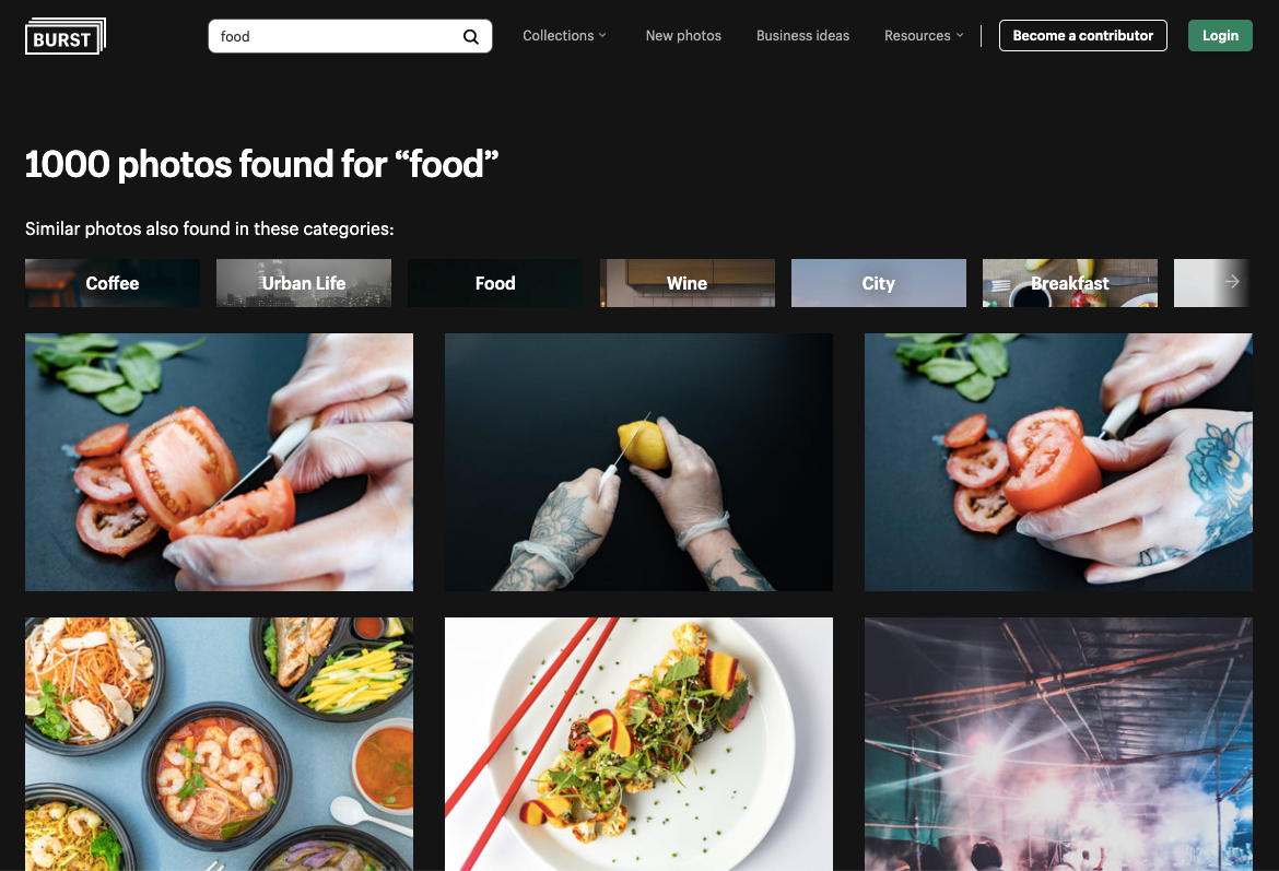 쇼피파이 버스트 홈화면