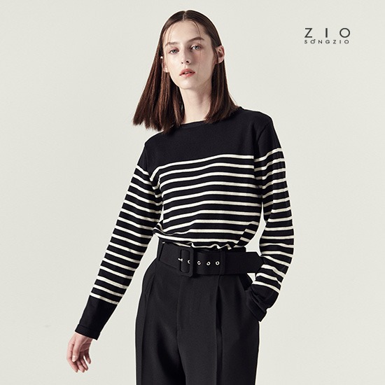 지오송지오 22FW 코튼 100 스트라이프 니트 4종