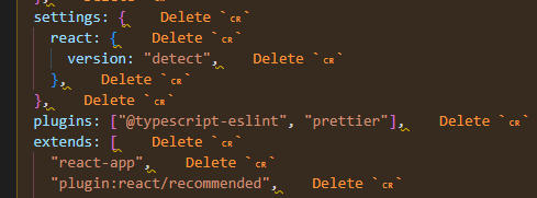 Delete `␍` prettier/prettier 해결 방법