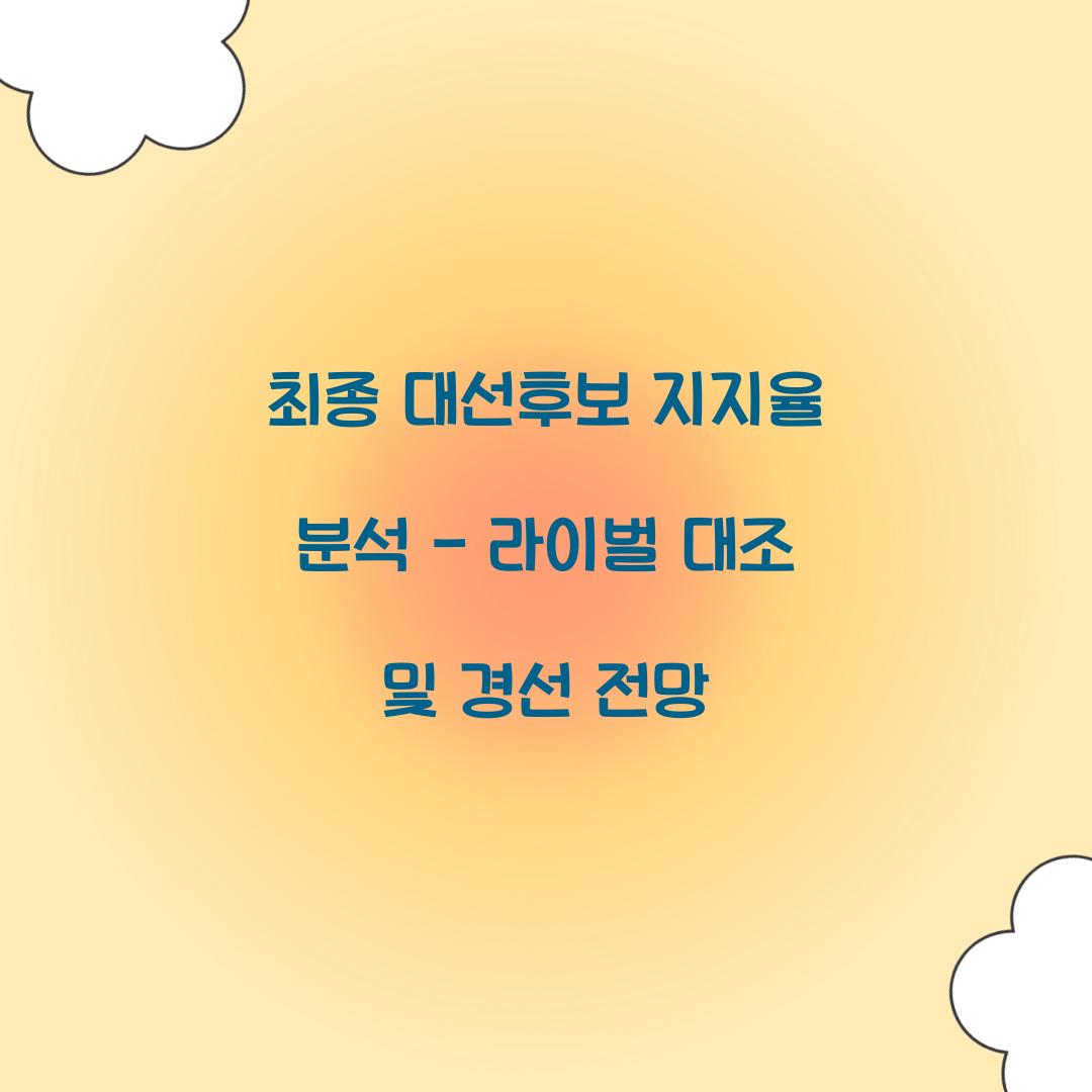 최종 대선후보 지지율