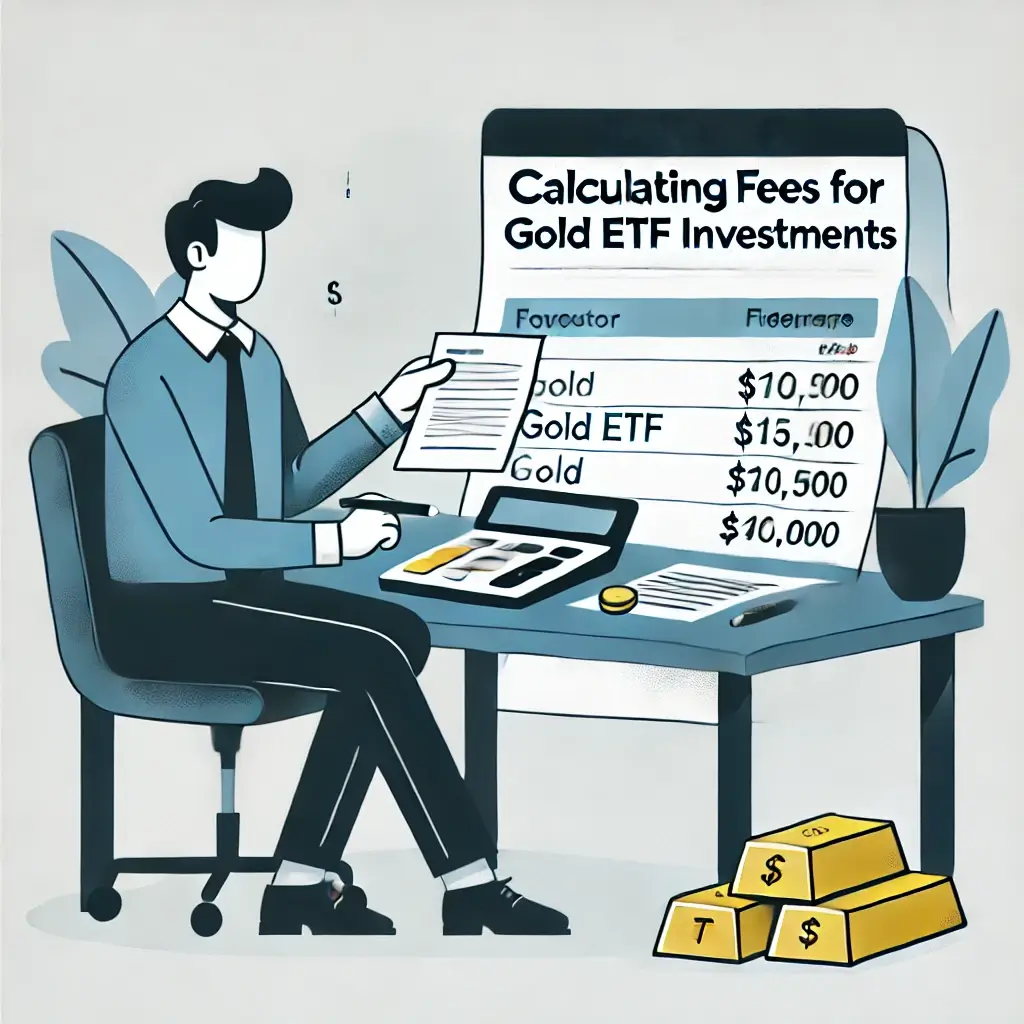 금 ETF 수수료를 계산하는 남자