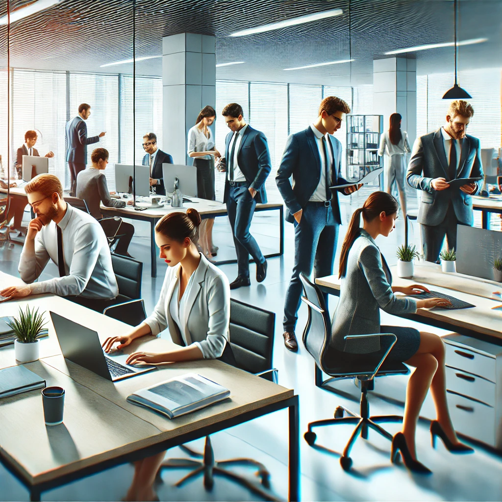 직장인이 일하는 사진