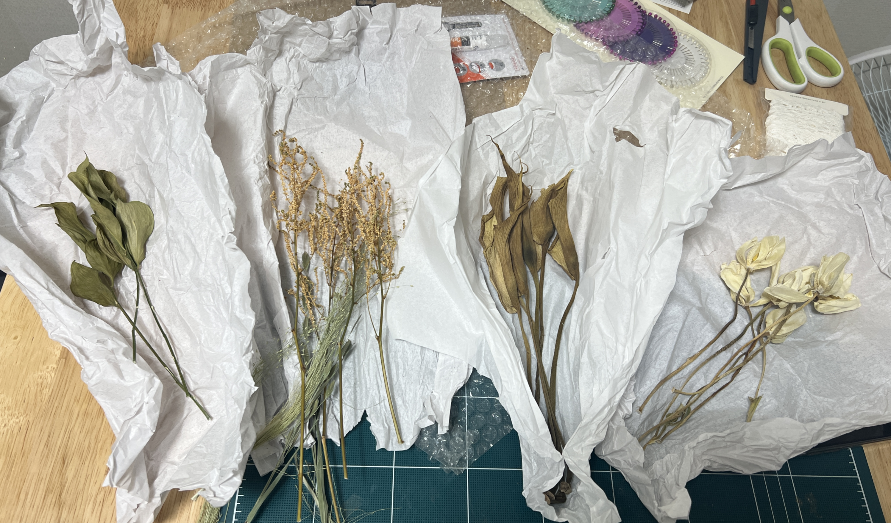 셀프 부케 말린 액자 만들기