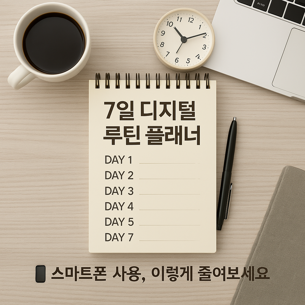 7일 디지털 루틴 플래너 이미지