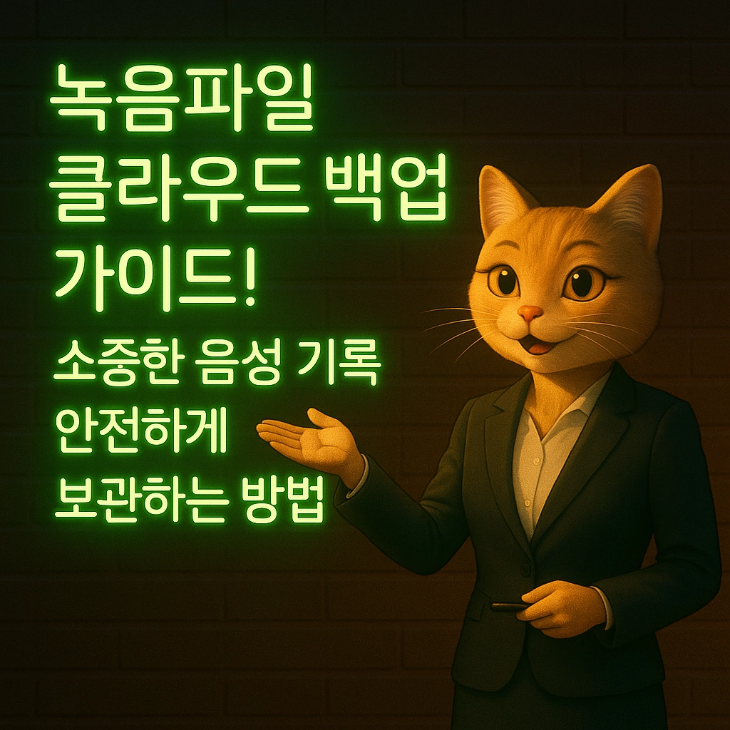 녹음파일 클라우드 백업 가이드! 소중한 음성 기록 안전하게 보관하는 방법