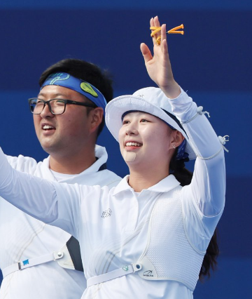 양궁 국가대표 선수 코오롱 모자