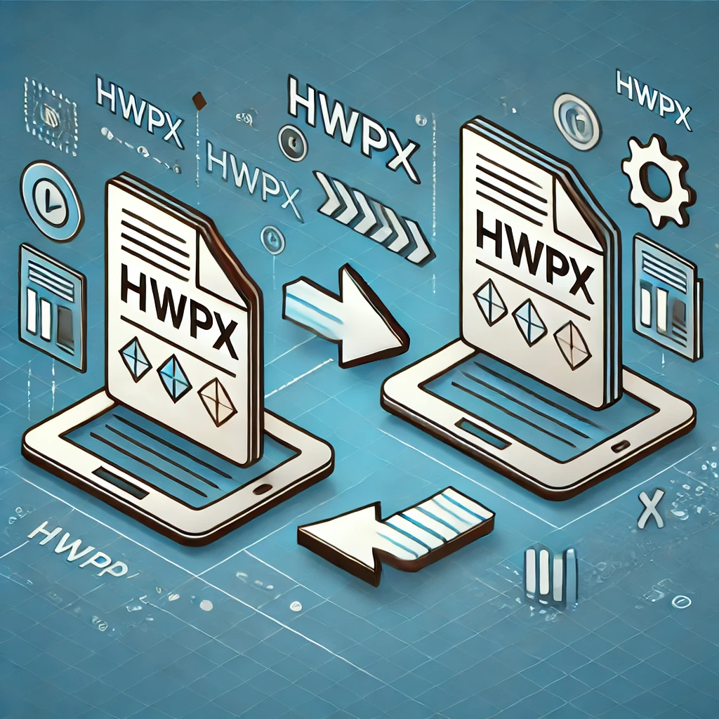 hwpx를 hwp로 변환