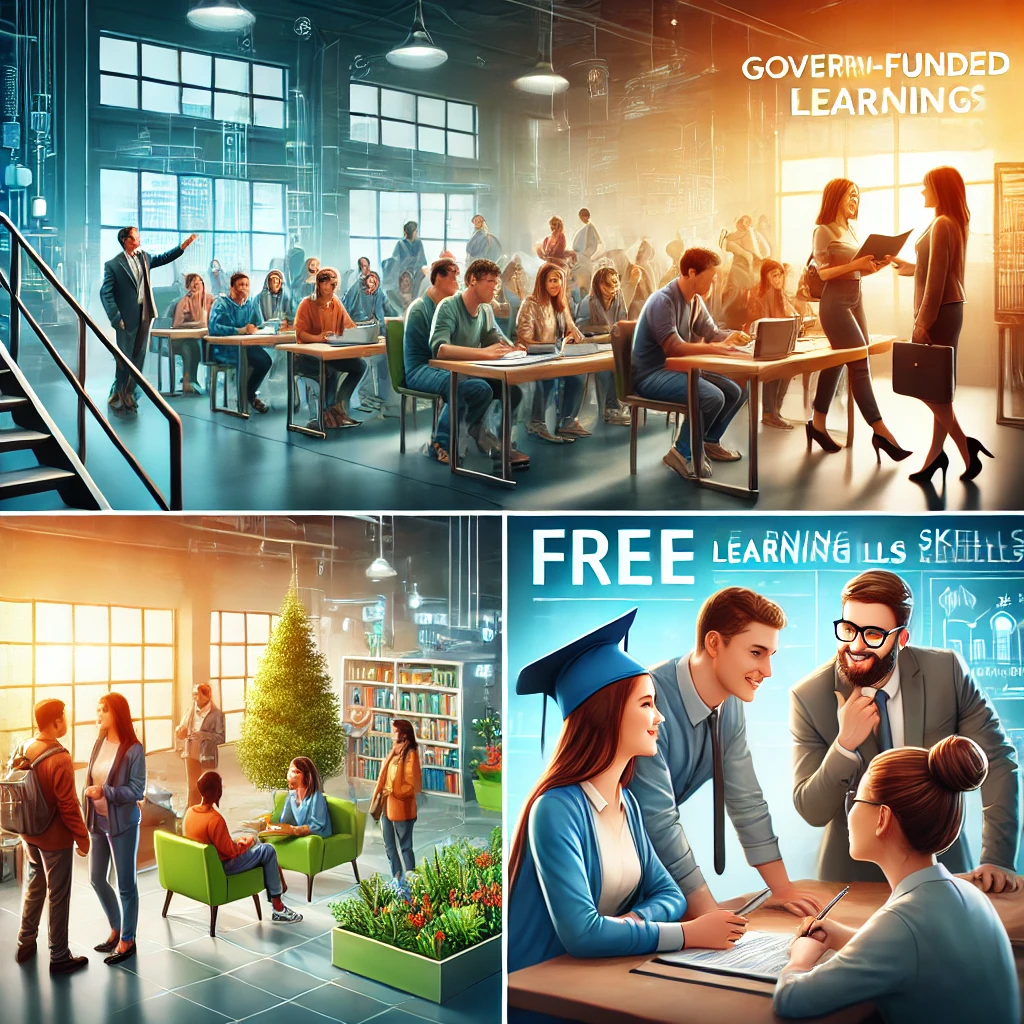 무료-교재와-수업을-받는-다양한-학생들