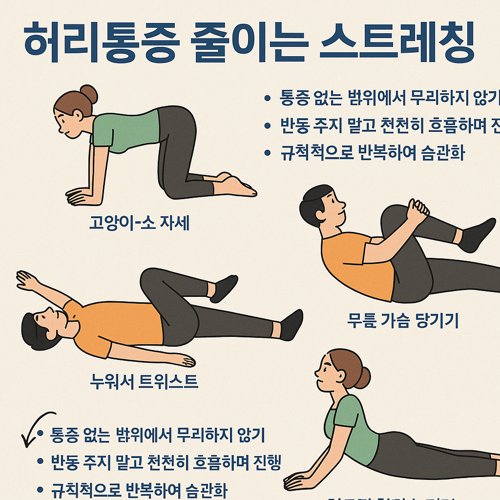 허리통증 줄이는 스트레칭
