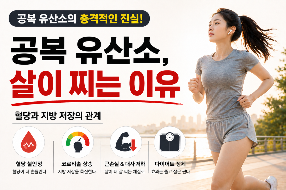 공복 유산소가 오히려 살을 찌우는 이유: 혈당과 지방 저장의 관계
