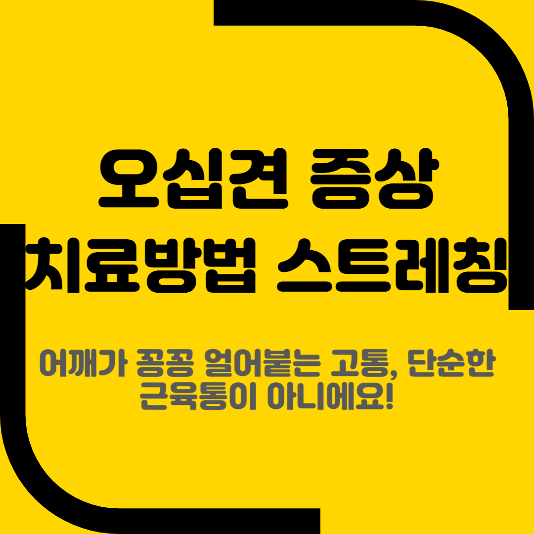 오십견 증상 치료방법 스트레칭