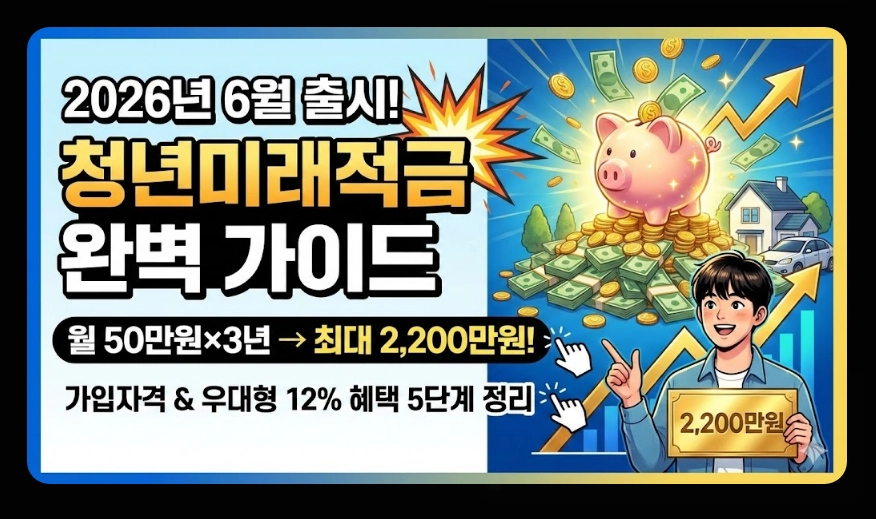 청년미래적금(가입 자격, 혜택, 청년도약계좌 차이점)(+ 가입 5단계 가이드)