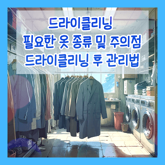 드라이클리닝 필요한 옷 종류 드라이클리닝 주의점 드라이클리닝 후 관리법