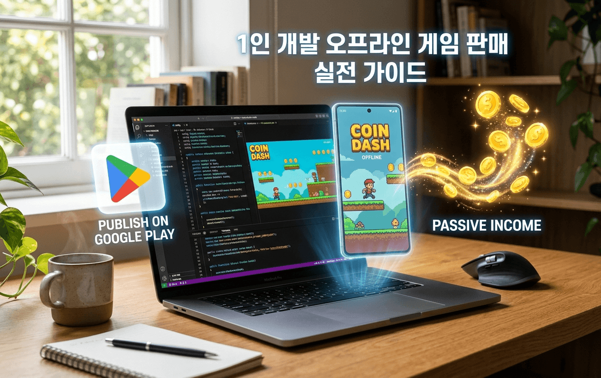 구글 플레이스토어 1인 개발 오프라인게임 수익화