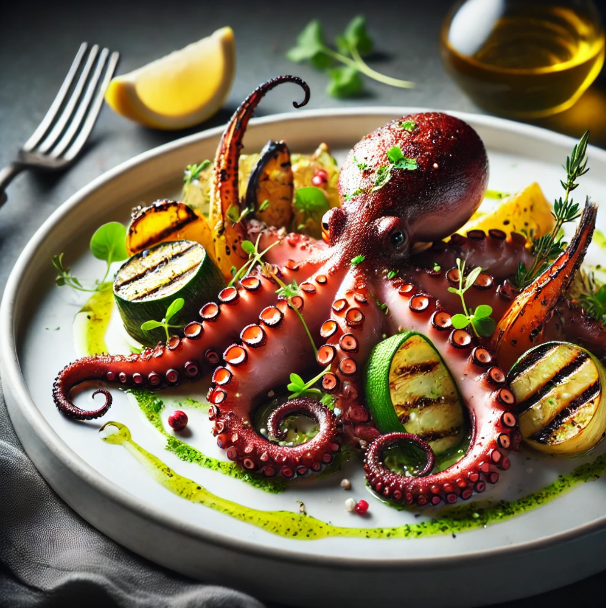 문어 요리 이미지