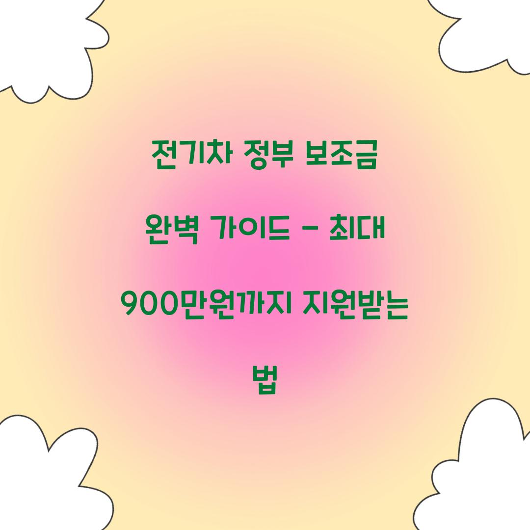 전기차 정부 보조금