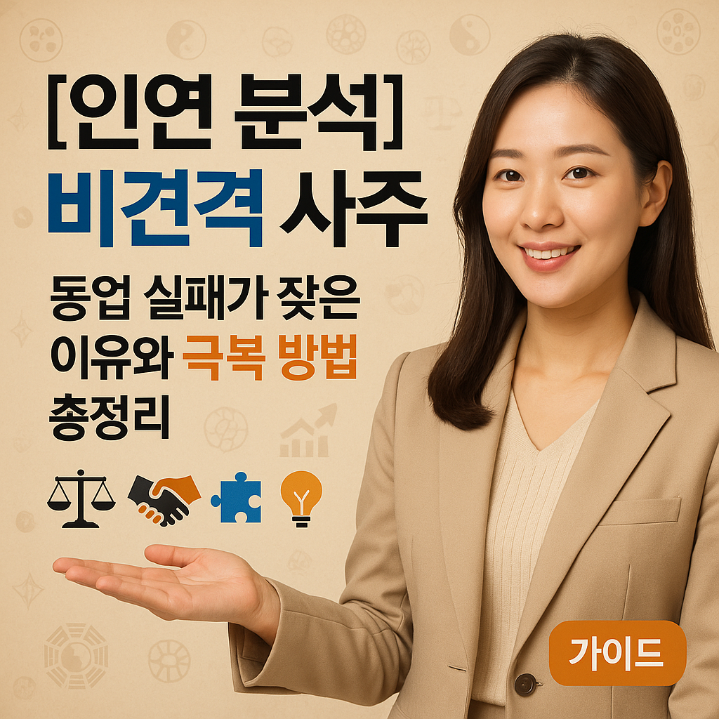 [인연 분석] 비견격 사주 ｜ 동업 실패가 잦은 이유와 극복 방법 총정리