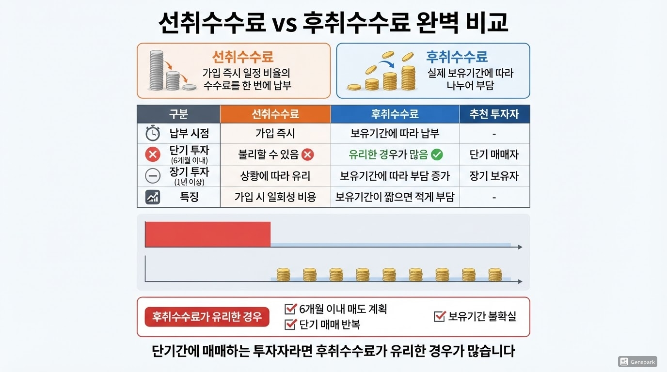 선취수수료와 후취수수료 차이