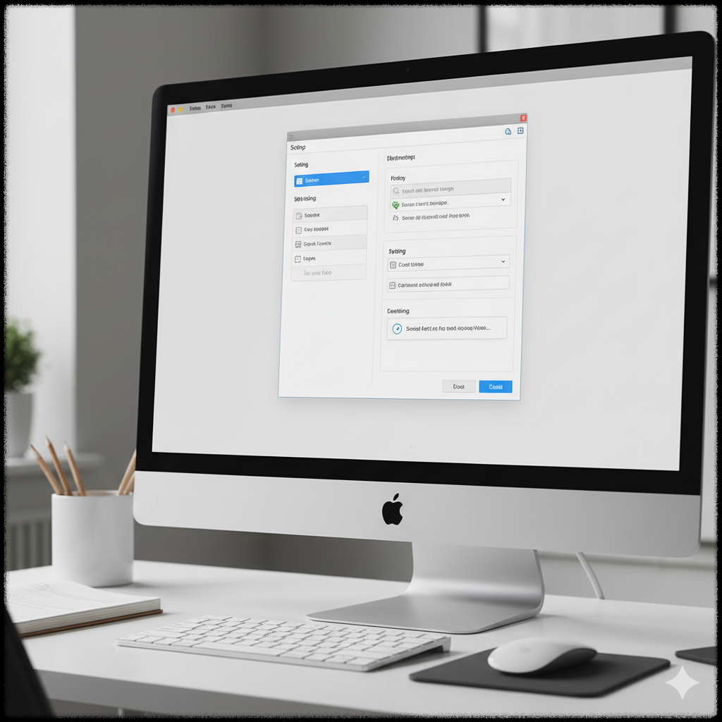 설정 제어판과 유사한 인터페이스