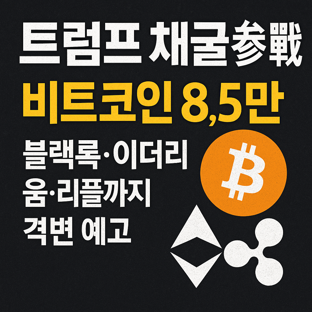 트럼프 비트코인 채굴까지! 블랙록·이더리움·카르다노·리플까지 뒤흔든 2025 코인시장 전망