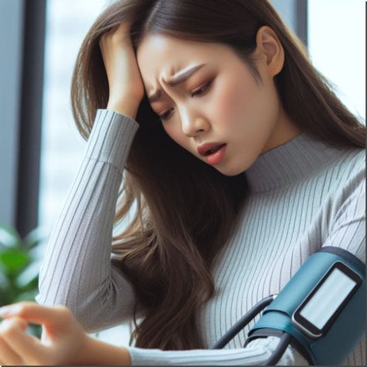 가지더부살이 효능 혈압조절, 고혈압 여성 사진