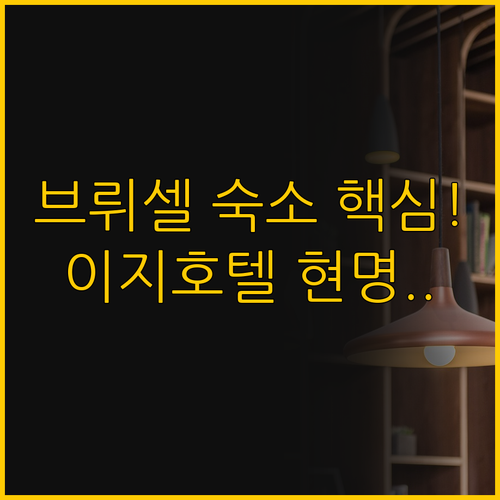 브뤼셀 중앙역 인근 실속 숙소 이지호..