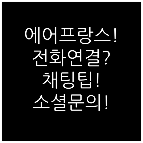 에어프랑스 전화번호 연결 잘 하는 법..