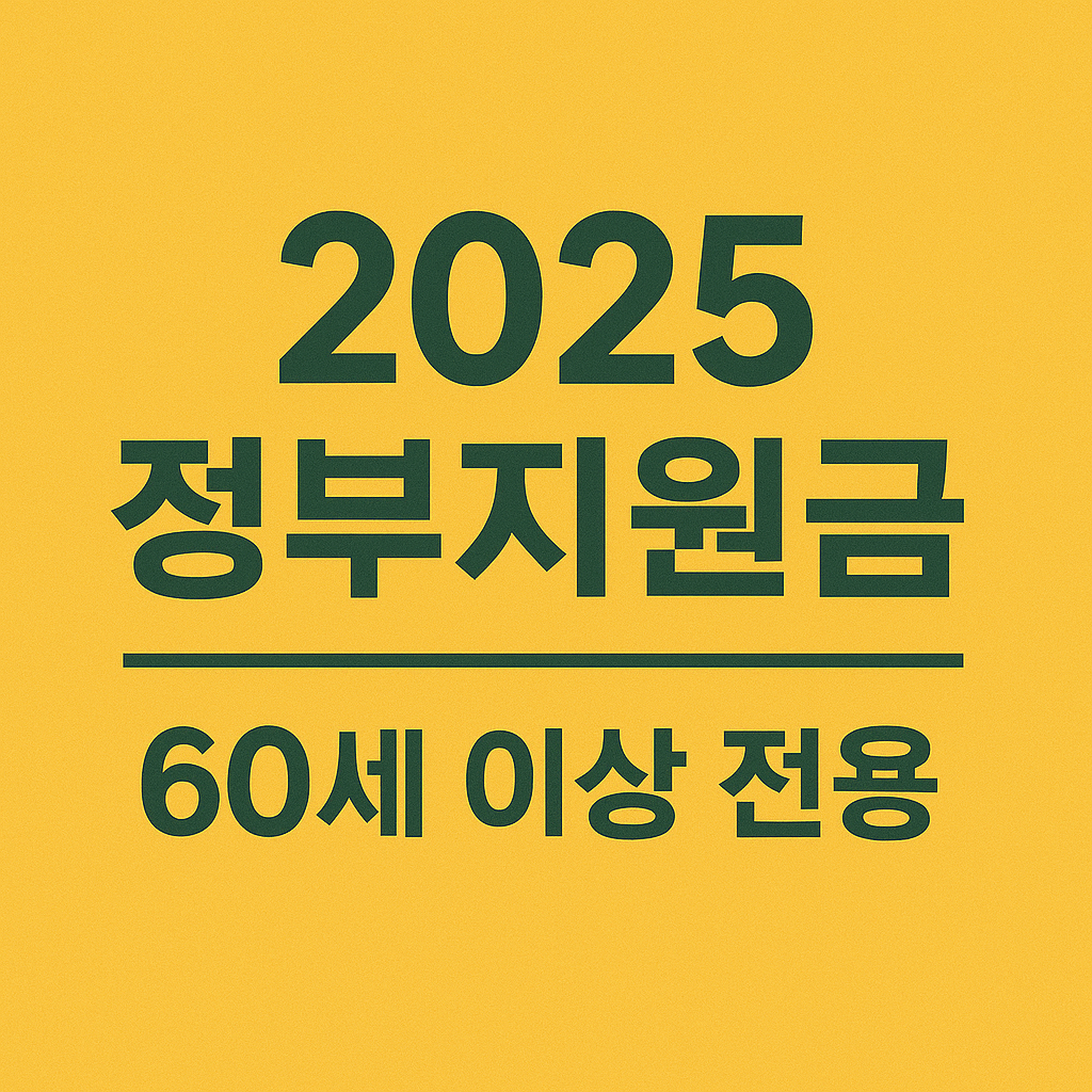 60세이상 정부지원금