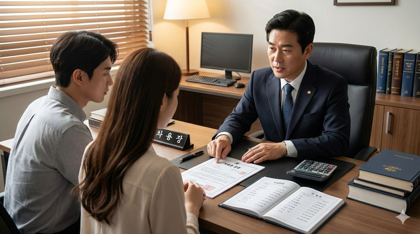 공증 비용 상담 장면