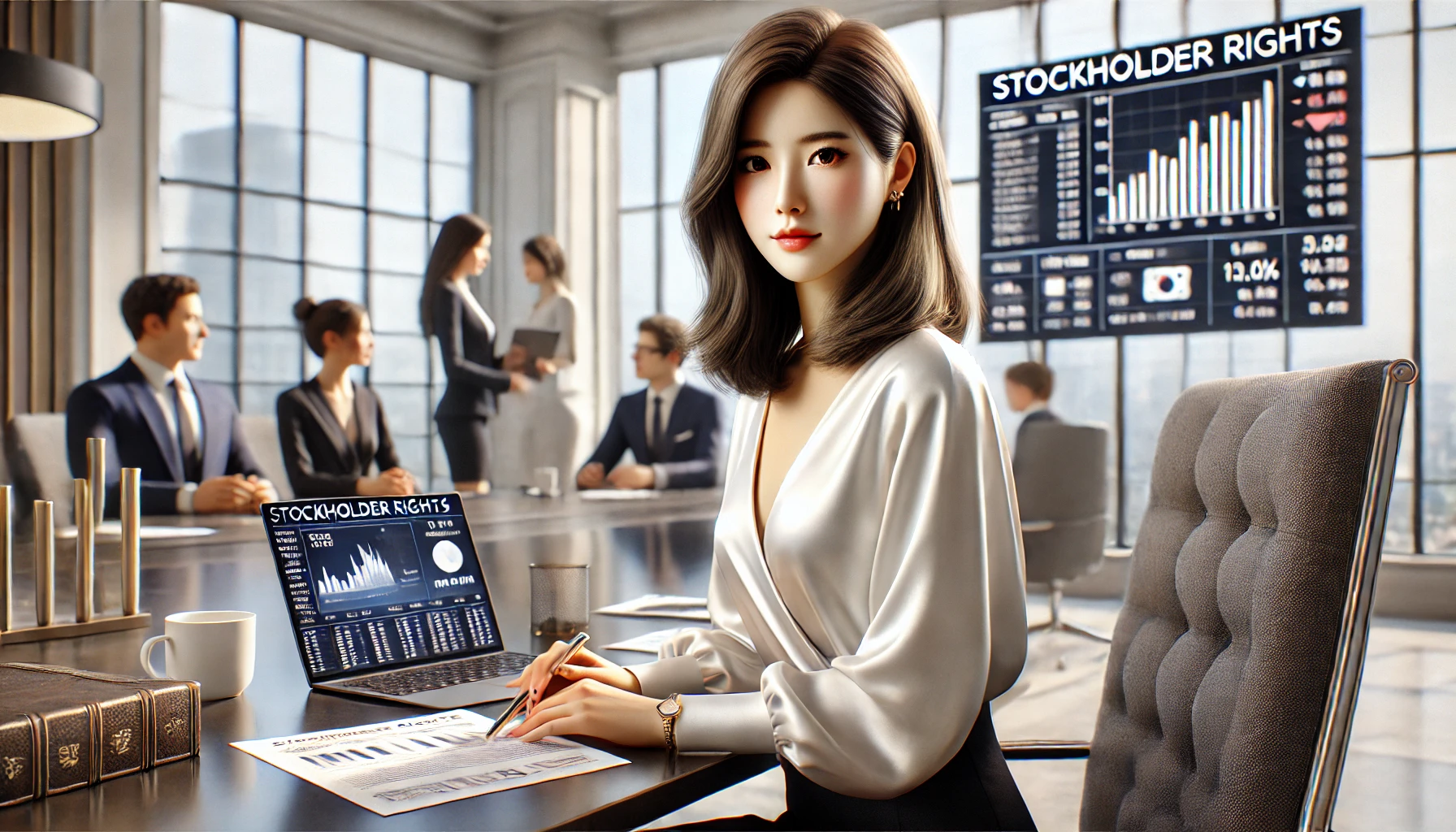 주주의 권리 확인하는 이미지