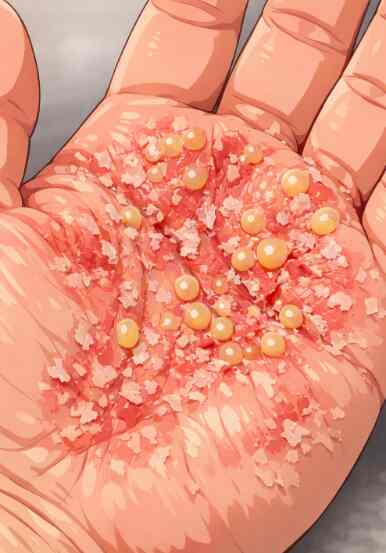 a rash of itching