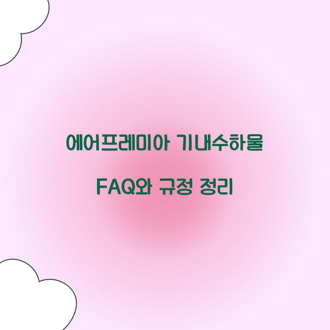 에어프레미아 기내수하물