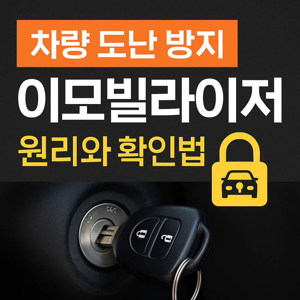 차량 도난 방지 이모빌라이저 원리와 확인법