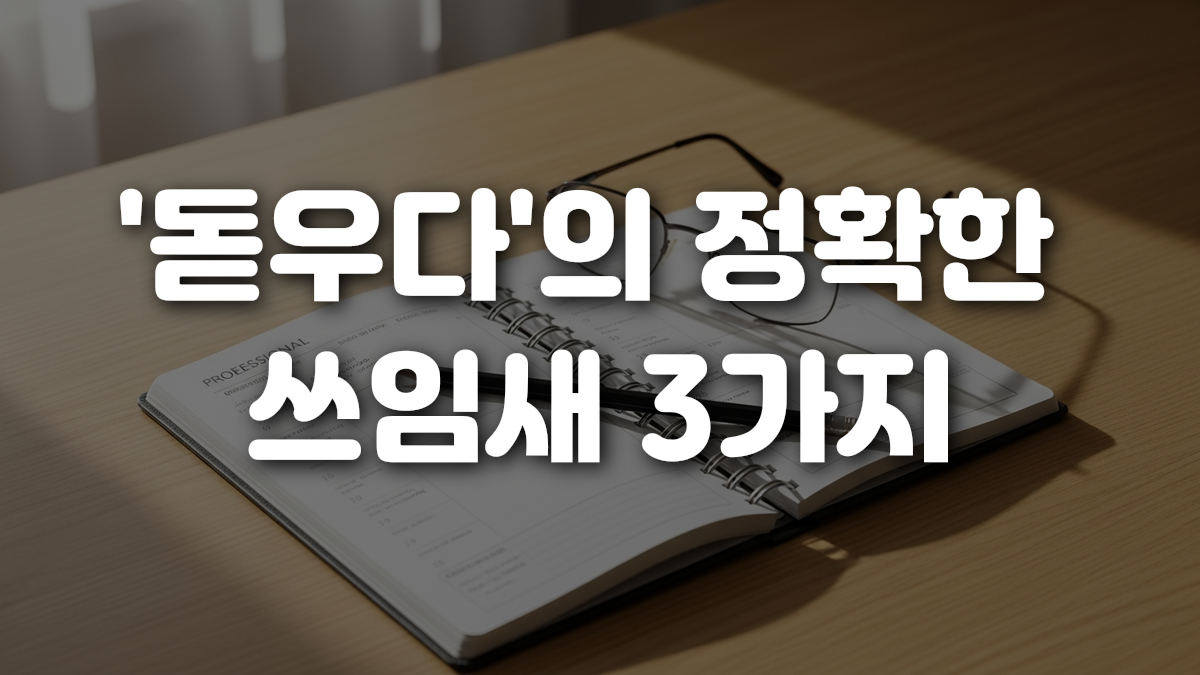 돋우다 의 정확한 쓰임새 3가지