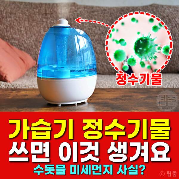 가습기 수돗물 미세먼지,가습기 정수기물 세균,팁줌