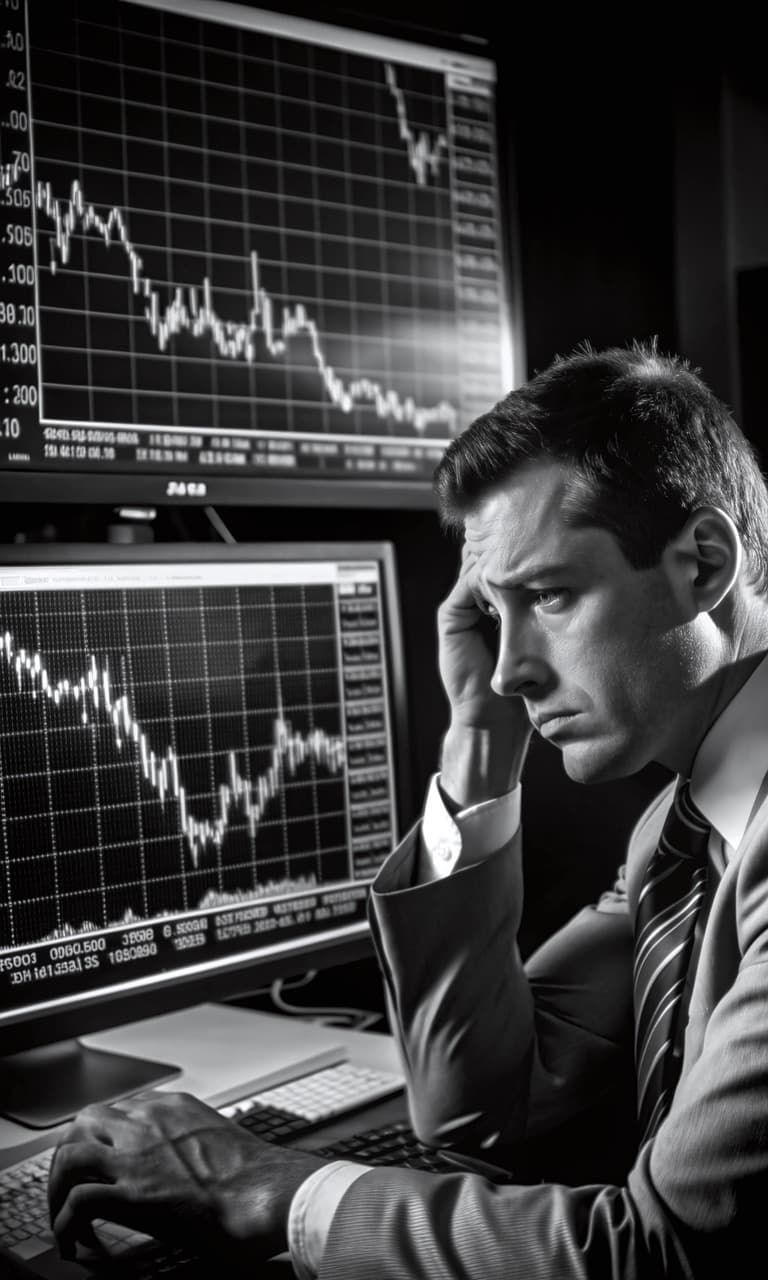 불안한 투자자 이미지