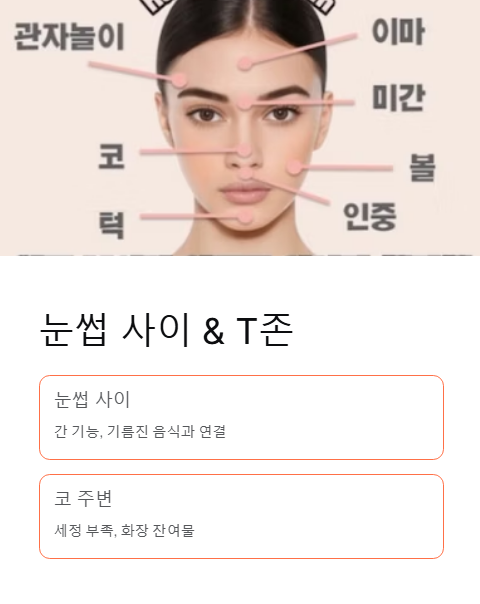 눈썹 사이와 t존