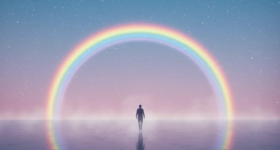 무지개 아래를 걷는 꿈