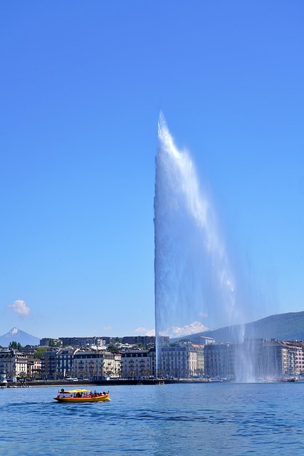 제네바 여행 명소 제토 분수 이미지