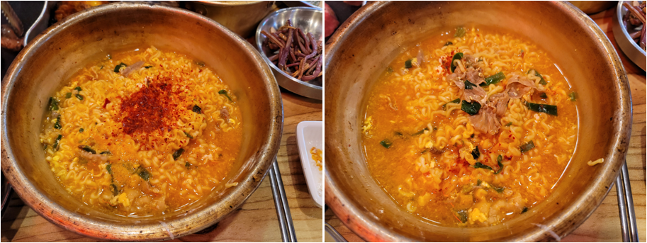 착한고기집 독산점 차돌라면