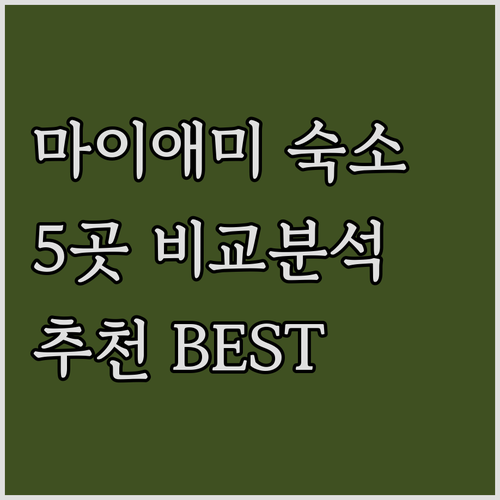 마이애미 숙소 고민? 5곳의 매력과 