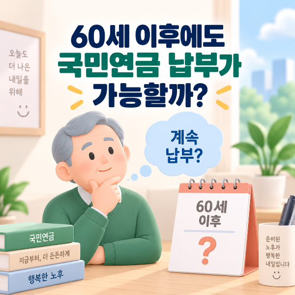 60세 이후 국민연금 납부 가능할까?
