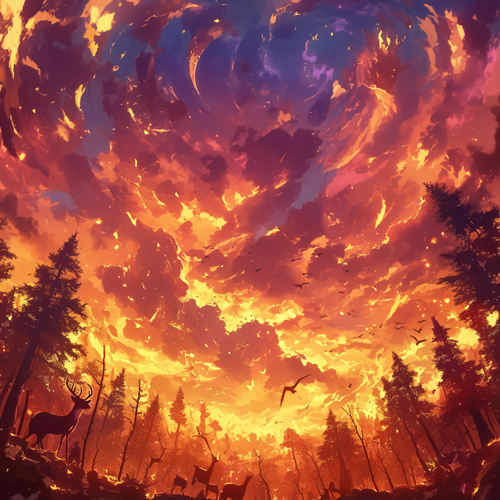 숲에서 불이나는 꿈 해몽